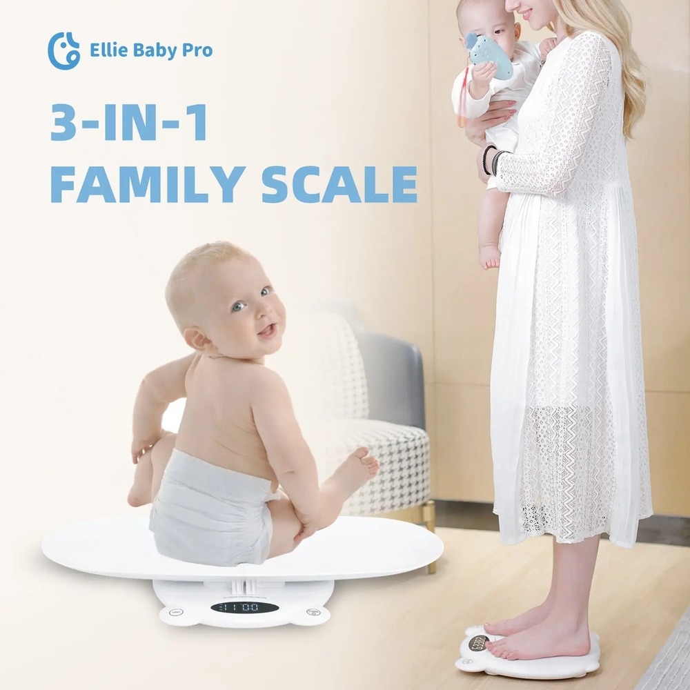 Digital Baby Scale Ellie Baby Pro 265lb LED Infant, Toddler, Pet & Adult Scale